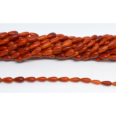 Coral Red Teardrop approx 9x5mm Strand 45 beads