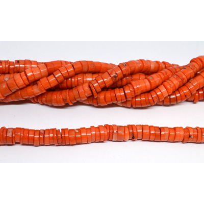 Coral Orange Heshi Approx 10mm approx 58 beads plus