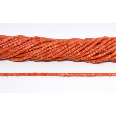 Coral Orange Heshi 2x2.5mm strand 174 beads