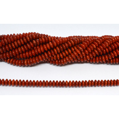 Coral Sponge Saucer approx 6x3mm strand 135 beads