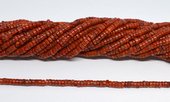 Coral Red Heshi approx 2x4mm strand 200 beads-beads incl pearls-Beadthemup