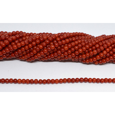 Coral Red 4x5mm Rondel strand approx 97 beads