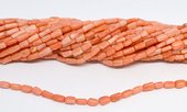 Coral Apricot Nugget Tube approx 3x5mm strand 80 beads-beads incl pearls-Beadthemup