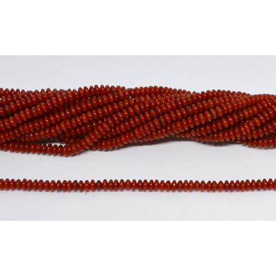 Coral Red Saucer 4x2mm strand 194 beads