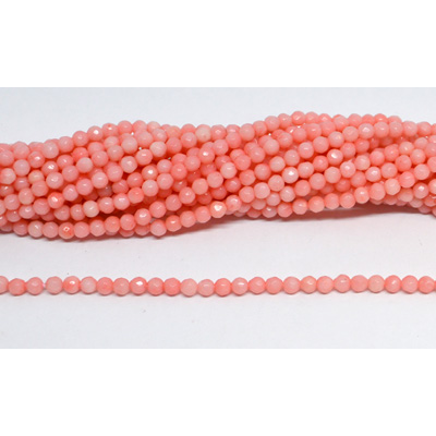 Coral Apricot Fac. 3mm strand 116 beads