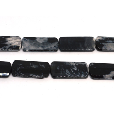 Cobra agate Faceted Rect,16x38mm EACH BEAD
