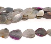 Agate Dyed 25mm Polished Flat Nugget beads per strand  12 Bead-beads incl pearls-Beadthemup