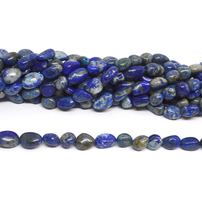 Lapis Lazuli polished nugget 8x10mm strand approx 39 beads