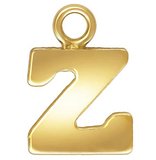14k Gold filled letter "Z" 0.5mm thick 5.5mm x 5.6mm-findings-Beadthemup