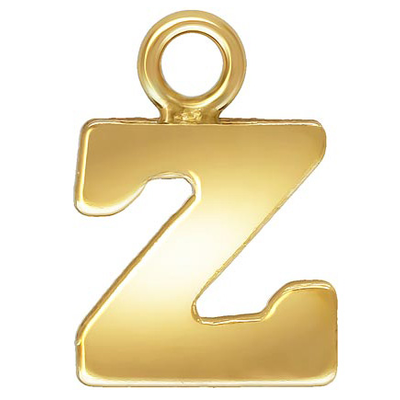 14k Gold filled letter "Z" 0.5mm thick 5.5mm x 5.6mm
