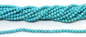 Turquoise Dyed 4mm round strand 88 beads-beads incl pearls-Beadthemup