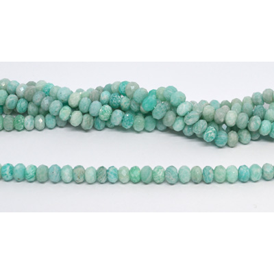 Amazonite African Fac.rondel 8x5mm strand 70 beads
