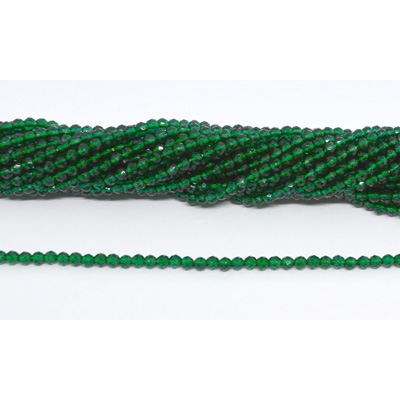 Chinese Crystal Emerald 3mm Fac.round str 125 beads 37cm