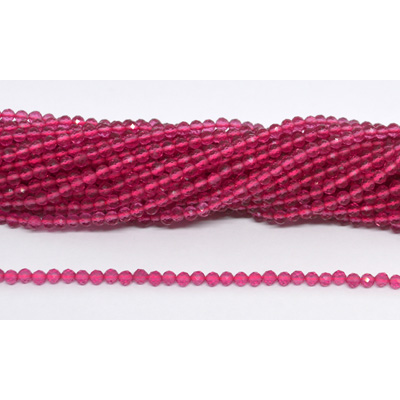 Chinese Crystal Fuchsia 3mm Fac.round str 125 beads 37cm