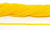Chinese Crystal Yellow 3mm Fac.round str 125 beads 37cm-beads incl pearls-Beadthemup