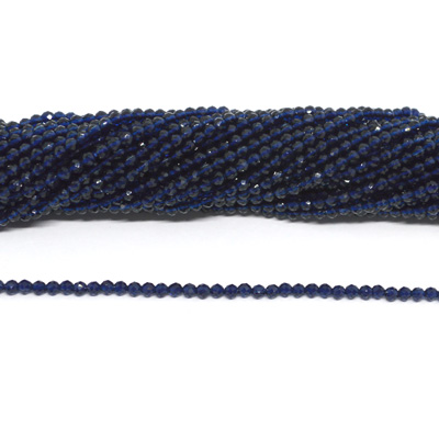 Chinese Crystal Navy 3mm Fac.round str 125 beads 37cm