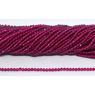 Chinese Crystal Magenta 3mm Fac.round str 125 beads 37cm