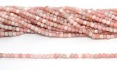 Pink Opal Fac.Cube 4x4mm stand 92 beads-beads incl pearls-Beadthemup