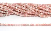 Pink Opal Fac.Cube 4x4mm stand 92 beads-beads incl pearls-Beadthemup