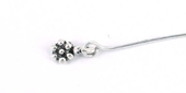 Sterling Silver Headpin daisy pendant 0.7x45cm 4p-findings-Beadthemup