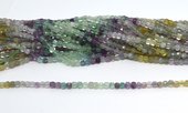 Flourite Fac.Cube 4x4mm stand 96 beads-beads incl pearls-Beadthemup