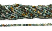 Bloodstone Fac.Cube 4x4mm stand 96 beads-beads incl pearls-Beadthemup