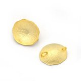 Connector lily pad 11x12.5mm brass gold 4 pack-findings-Beadthemup