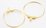 Base Metal Gold colour Brass hoop 25mm 10 pack