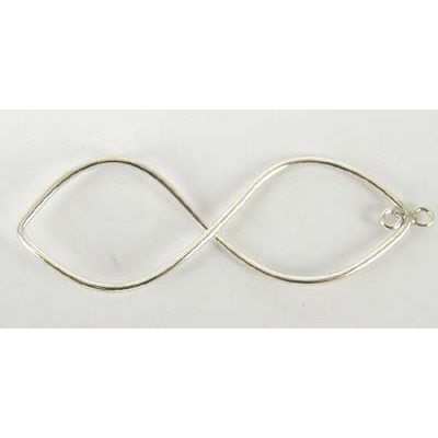 Sterling Silver Chandelier 12x46mm twist drp pair