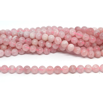 Rose Quartz Madagascar pol.round 10mm str 40 beads