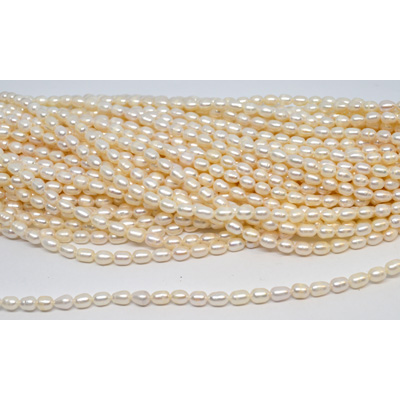 Freshwater Pearl rice 6-7mm strand approx 48 beads