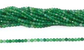 Green Onyx Faceted round 4mm strand approx 100 beads-beads incl pearls-Beadthemup