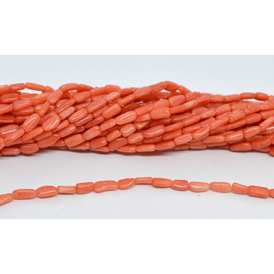 Coral stick Apricot approx 3x8mm strand 58 beads
