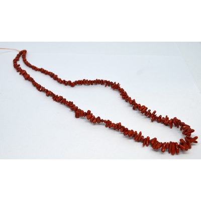 Cora Red Side drill Chip 5-20mm Graduated neckale 200 beads