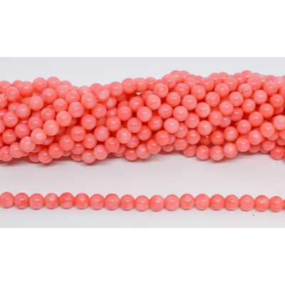 Coral Apricot 5.8mm Round strand 70 beads