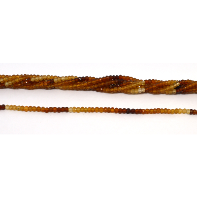 Hessonite Garnet Faceted Rondel 3x2mm strand 136 beads