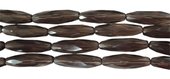 Smokey Quartz Faceted Olive 15x8mm EACH BEAD-beads incl pearls-Beadthemup