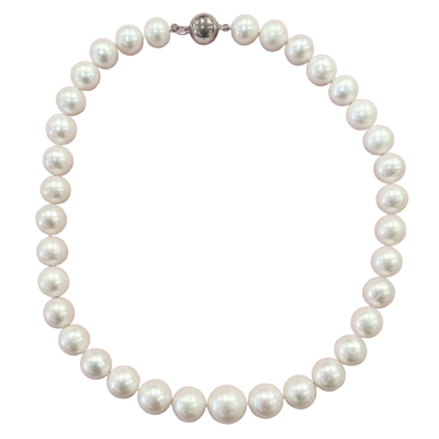 Freshwater Pearl 12-15mm Sterling Silver 45cm  knotted necklace 