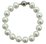 Freshwater Pearl 12mm Sterling Silver 20cm  knotted Bracelet