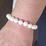 Freshwater Pearl 12mm Sterling Silver 20cm  knotted Bracelet