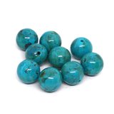 Turquoise natural polished round 12mm EACH BEAD-beads incl pearls-Beadthemup