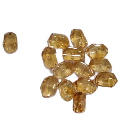 Citrine Faceted side drill Nugget 10x6mm EACH BEAD