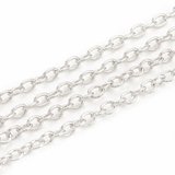 Brass Platinum Plated Chain Cable 2.5x2.1mm Per 50cm-findings-Beadthemup