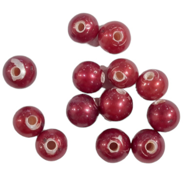 2.5mm hole Fresh Water Pearl 10-12mm RED