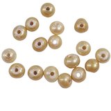 2.5mm hole Fresh Water Pearl 9-10mm Lemon-beads incl pearls-Beadthemup
