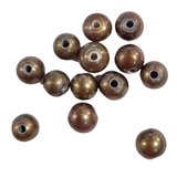 2.5mm hole Fresh Water Pearl 10-11mm copper-beads incl pearls-Beadthemup