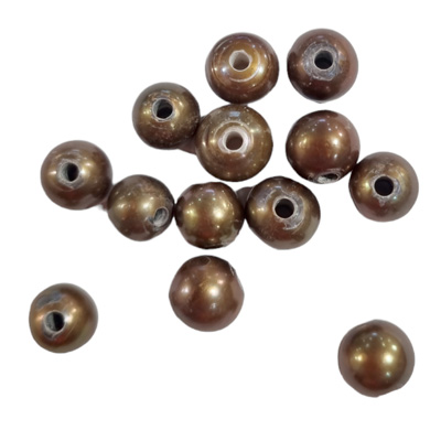 2.5mm hole Fresh Water Pearl 10-11mm copper