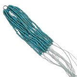 a tassel Turquoise Polished  2mm 80mm 15 lines S.Silver ring-beads incl pearls-Beadthemup