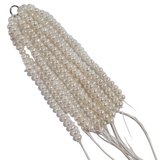 A Tassel Fresh Water Pearl Round 80mm 12 lines S.Silver ring-beads incl pearls-Beadthemup
