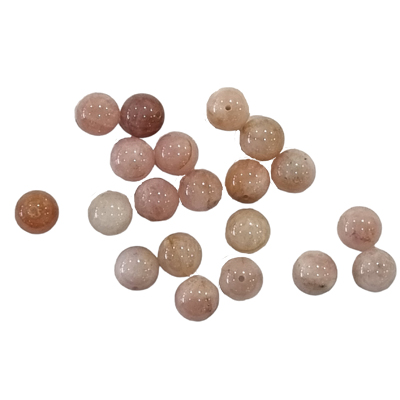 Morganite Polished round 10mm Each Bead